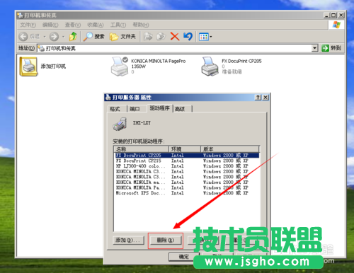 技術(shù)員聯(lián)盟XP系統(tǒng)刪除打印機驅(qū)動(4)