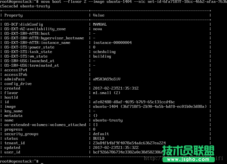 Openstack使用ubuntu鏡像啟動(dòng)虛擬機(jī)實(shí)例詳解