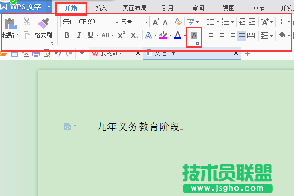 WPS文字如何設置字符底紋