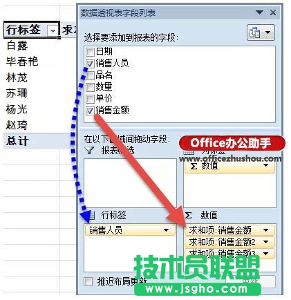 使用Excel的數(shù)據(jù)透視表快速實現(xiàn)數(shù)據(jù)的匯總與排名的方法