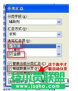 excel表格自動生成分頁小計的方法