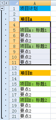 Excel怎么制作多級分組顯示的圖表