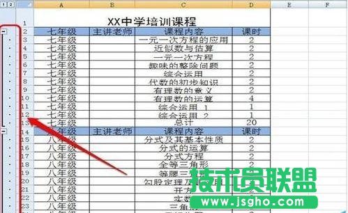 excel如何隱藏和顯示分級顯示數(shù)據(jù)