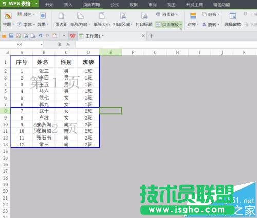 Excel表格怎么設(shè)置從指定部分分頁打印