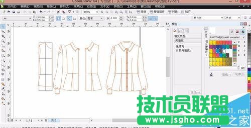 cdrX4怎么設(shè)計(jì)女裝上衣?