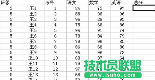 wps表格怎樣制作成績(jī)表