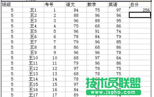 wps表格怎樣制作成績(jī)表