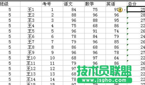 wps表格怎樣制作成績(jī)表