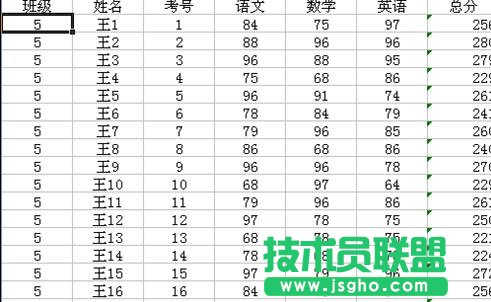 wps表格怎樣制作成績(jī)表