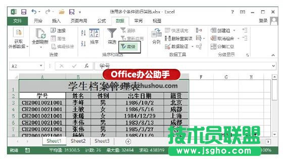 Excel中使用多個條件進(jìn)行篩選的方法
