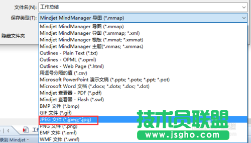 mindmanager怎么導出圖形為JPEG格式？