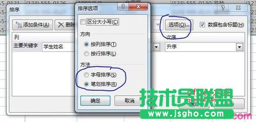 Excel2013 怎樣把姓名按姓氏筆畫(huà)排序
