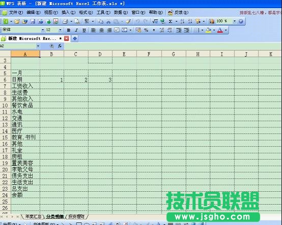 WPS如何打造個(gè)性化記賬本