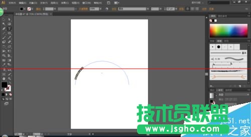 AI中怎么做字體呈曲線排列？